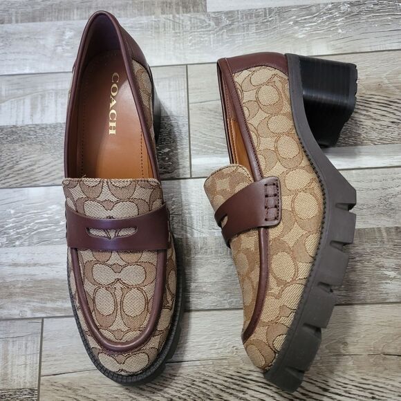 Coach Colleen Loafer In Signature Jacquard Size 11 - Picture 1 of 11